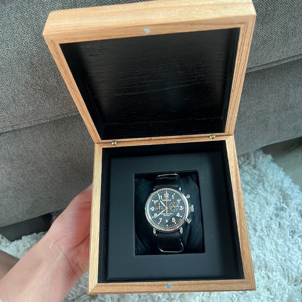 Shinola watch. The runwell chrono untouched unworn.